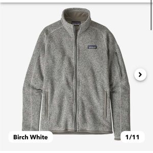 Patagonia Women’s Better Sweater Jacket, Cream Birch White, Small